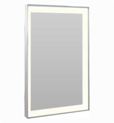 Afina IL-2036-T Illume 36" Rectangular Framed Wall Mount LED Backlit Bathroom Mirror with Polished Trim