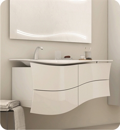 Decotec 181203.1 Maestro 51 1/4" Wall Mount Single Bathroom Vanity with Left Side Ceramyl Sink Top in Lacquered Finish