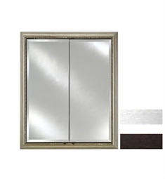 Afina DD2430RTRIES Afina Signature 30" Recessed Tribeca Framed Mirror Medicine Cabinet with Double Door in Espresso