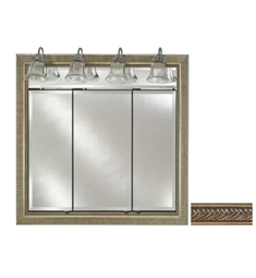 Afina TD-LT4740RVERPW Signature 41 1/4" Recessed Versailles Framed Mirror Medicine Cabinet with Traditional Lighting