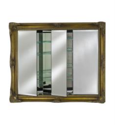 Afina TD4234RROY Vanderbilt 34" Recessed Royale Framed Mirror Medicine Cabinet with Triple Door