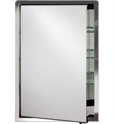Afina SD-US-L Urban Steel 28" Recessed Large Stainless Steel Framed Mirror Medicine Cabinet with Single Door