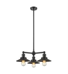 Innovations Lighting 207-M5 Railroad 19" Three Light Single Tier Chandelier with LED or Incandescent Bulb Option