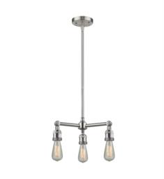 Innovations Lighting 207NH Bare Bulb 15" Three Light Single Tier Chandelier with LED or Incandescent Bulb Option