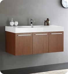 Fresca FCB8092TK-I Vista 48" Teak Modern Bathroom Vanity with Integrated Single Sink