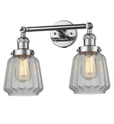 Innovations Lighting 208-G142 Chatham 16" Two Light Wall/Ceiling Mount Clear Glass Vanity Light with LED or Incandescent Bulb Option