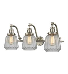 Innovations Lighting 515-3W-G142 Chatham 28" Three Light Wall Mount Clear Glass Vanity Light with LED or Incandescent Bulb Option