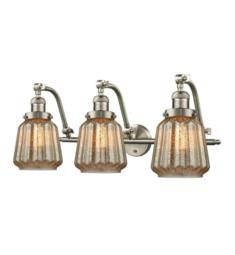 Innovations Lighting 515-3W-G146 Chatham 28" Three Light Wall Mount Mercury Plated Vanity Light with LED or Incandescent Bulb Option
