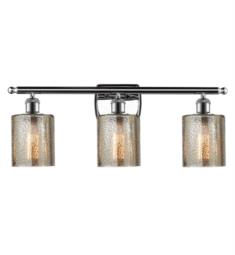 Innovations Lighting 516-3W-G116 Cobbleskill 26" Three Light Wall Mount Mercury Glass Vanity Light with LED or Incandescent Bulb Option