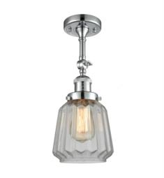 Innovations Lighting 201F-G142 Chatham 6" One Light Clear Glass Semi-Flush Mount with LED or Incandescent Bulb Option