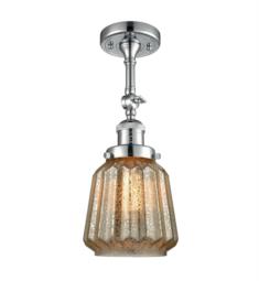 Innovations Lighting 201F-G146 Chatham 6" One Light Mercury Fluted Glass Semi-Flush Mount with LED or Incandescent Bulb Option