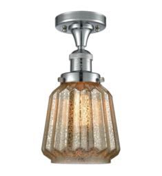 Innovations Lighting 517-1CH-G146 Chatham 6 1/4" One Light Mercury Fluted Glass Semi-Flush Mount with LED or Incandescent Bulb Option