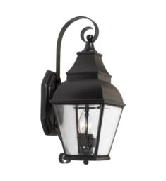 Elk Lighting 5215-C Bristol 2 Light 8" Incandescent Outdoor Wall Light in Charcoal with Beveled Glass Shade