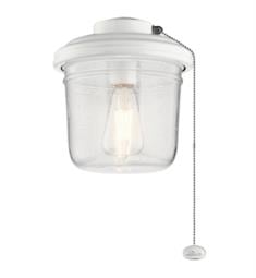 Kichler 380915 Yorke 1 Light 8 1/2" LED Ceiling Fan Light Kit with Clear Seedy Glass Diffuser