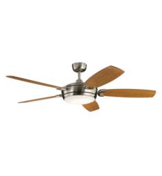 Kichler 300256BSS Trevor 5 Blades 60" Indoor Ceiling Fan with LED Light and 3 Speed Wall Control Full Function in Brushed Stainless Steel