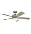 Kichler 300457 Leeds 5 Blades 52" Indoor Ceiling Fan with LED Light and 3 Speed Wall Control Ltd Function