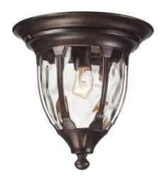 Elk Lighting 45004-1 Glendale 1 Light 11" Incandescent Clear Glass Flush Mount Ceiling Light in Regal Bronze