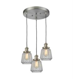 Innovations Lighting 211-3-G142 Chatham 13" Three Light Multi-Pendant with Clear Fluted Glass Shade