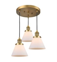 Innovations Lighting 211-3-G41 Large Cone 13" Three Light Multi-Pendant with Matte White Cased Glass Shade