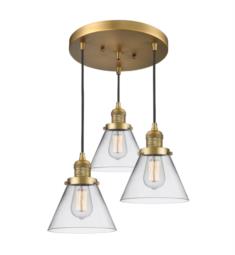 Innovations Lighting 211-3-G42 Large Cone 13" Three Light Multi-Pendant with Clear Glass Shade