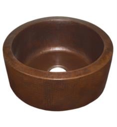 Native Trails CPS14 Fiesta 19" Single Bowl Apron Front/Undermount Round Hand Hammered Copper Bar and Prep Sink