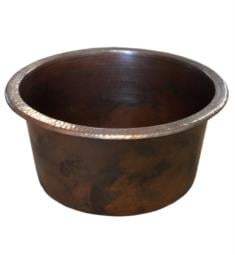 Native Trails CPS35 Diego 12 1/2" Single Bowl Drop-In/Undermount Round Hand Hammered Copper Bar and Prep Sink