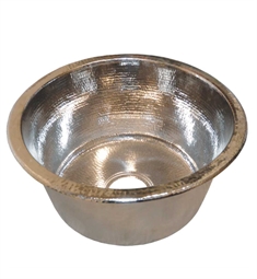 Native Trails CPS51 Redondo Grande 17 3/4" Single Bowl Drop-In/Undermount Round Hand Hammered Copper Bar and Prep Sink