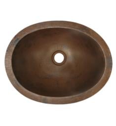 Native Trails CPS38 Baby Classic 15 3/4" Single Bowl Hand Hammered Undermount Oval Bathroom Sink