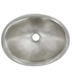 Native Trails CPS39 Rolled Baby Classic 15 1/2" Single Bowl Hand Hammered Drop-In Oval Bathroom Sink