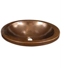 Native Trails CPS43 Hibiscus 21" Single Bowl Hand Hammered Drop-In Oval Bathroom Sink