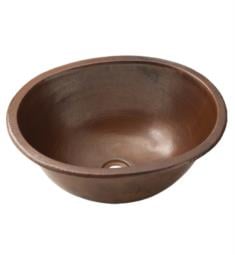 Native Trails CPS48 Cameo 17" Single Bowl Hand Hammered Drop-In/Undermount Oval Bathroom Sink
