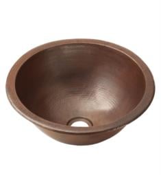 Native Trails CPS59 Paloma 13 3/4" Single Bowl Hand Hammered Drop-In/Undermount Round Bathroom Sink