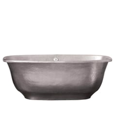 Native Trails CPS94 Santorini 66" Hand Hammered Copper Freestanding Oval Soaker Bathtub with Center Drain