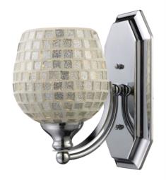 Elk Lighting 570-1-SLV Bath and Spa 1 Light 5" Incandescent Wall Mount Vanity Light with Silver Glass Shade