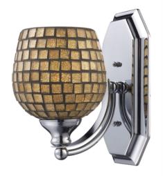 Elk Lighting 570-1-GLD Bath and Spa 1 Light 5" Incandescent Wall Mount Vanity Light with Gold Leaf Glass shade