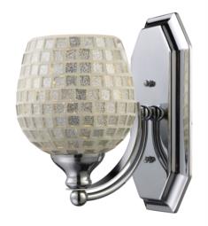 Elk Lighting 570-1-SLV-LED Bath and Spa 1 Light 5" LED Wall Mount Vanity Light with Silver Glass Shade