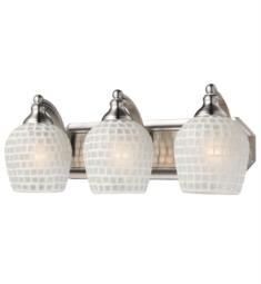 Elk Lighting 570-3-WHT Bath and Spa 3 Light 20" Incandescent Wall Mount Vanity Light with White Glass Shade