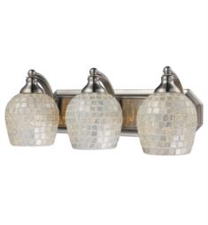 Elk Lighting 570-3-SLV Bath and Spa 3 Light 20" Incandescent Wall Mount Vanity Light with Silver Glass Shade