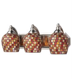 Elk Lighting 570-3-MLT Bath and Spa 3 Light 20" Incandescent Wall Mount Vanity Light with Multi Fusion Glass Shade