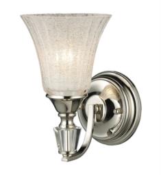 Elk Lighting 11200-1 Lincoln Square 1 Light 6" Incandescent Clear Crystalline Glass Wall Sconce in Polished Nickel