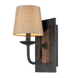 Elk Lighting 14130-1 Early American 1 Light 6" Incandescent Wheat Linen Fabric Wall Sconce in Vintage Rust