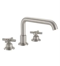 California Faucets TO-3008X Descanso 6 3/8" Widespread/Deck Mounted Roman Tub Faucet with Metal Cross Handles