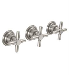California Faucets TO-3003XL Descanso 8" Three Cross Handle Round Base Tub and Shower Trim