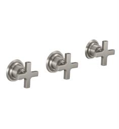California Faucets TO-4503XL Rincon Bay 8" Three Cross Handle Round Base Tub and Shower Trim