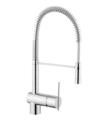 Zucchetti ZX3372.195E Spin 17 3/4" Single Hole Deck Mounted Pull-Down Kitchen Faucet