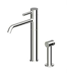 Zucchetti ZP6276.1880 Pan 12 3/8" Double Hole Deck Mounted Swivel Spout Kitchen Faucet with Side Spray