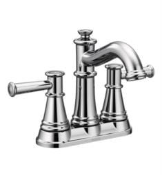 Moen 6401 Belfield 6 3/8" Three Hole Centerset Bathroom Sink Faucet with Metal Pop-Up Drain Assembly