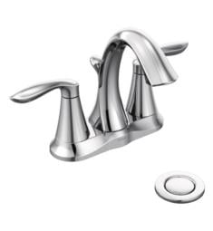 Moen 6410 Eva 6 1/4" Three Hole Centerset Bathroom Sink Faucet with Metal Pop-Up Drain Assembly