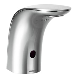 Moen 8553 M-Power 5 7/8" One Hole Hands Free Sensor Operated Bathroom Sink Faucet with Supply Line