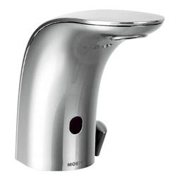 Moen 8554 M-Power 5 7/8" One Hole Hands Free Sensor Operated Transitional Mixing Bathroom Sink Faucet with Supply Line